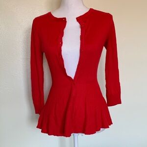 H&M Red Women's Cardigan Sweater